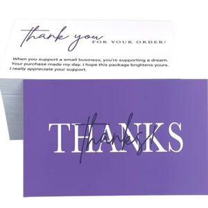 15 Purple Thank You Cards